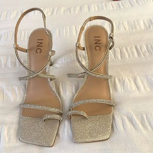 Gold Studded Strappy Heels